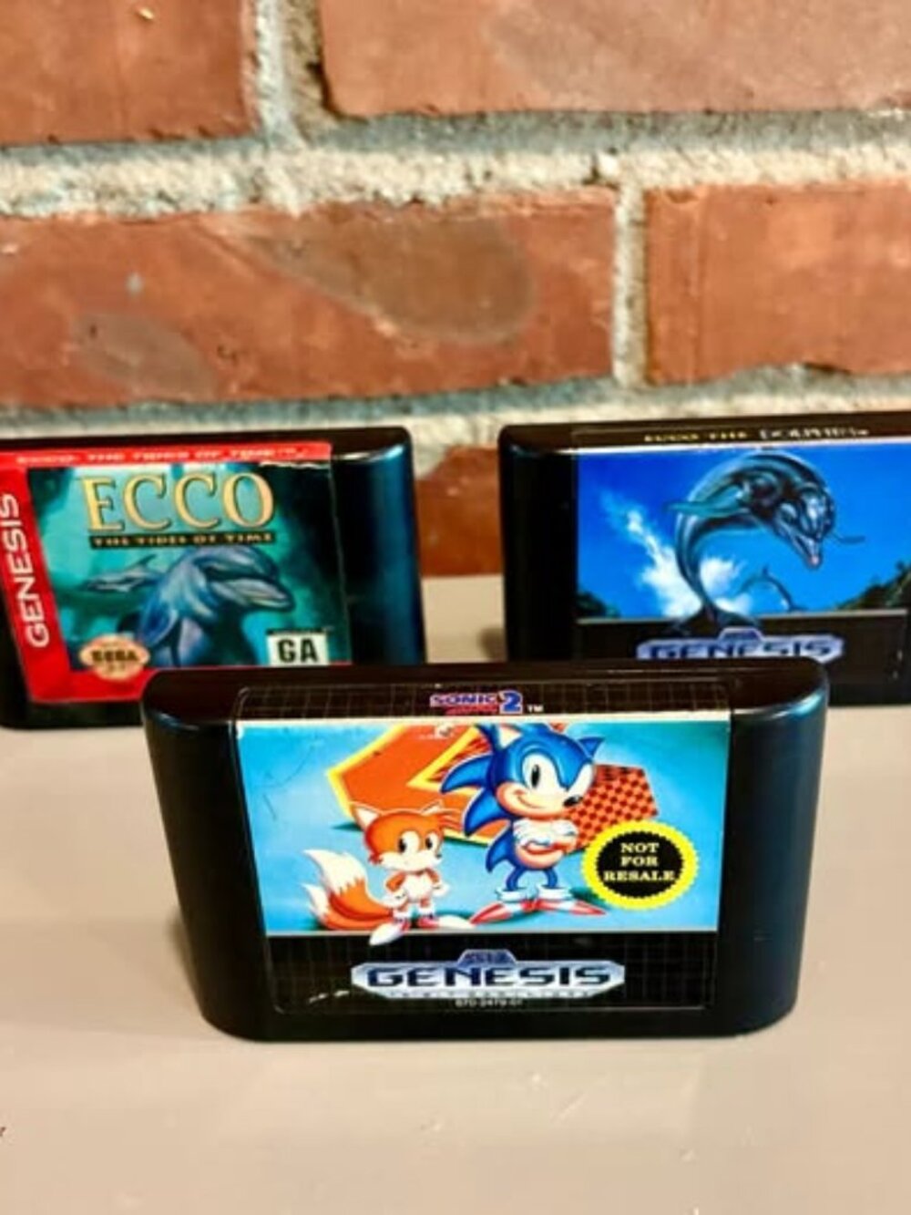 Sega Genesis Game Bundle! Includes:  - Sonic the Hedgehog 2 “Not For Resale”